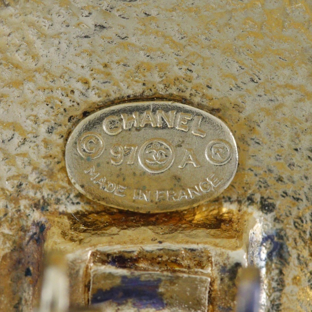 CHANEL Authentic Gold Logo Earrings - Picture 9 of 10